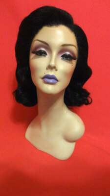 30s 40s DITA VON TEESE Wig! Lace Front Costume Fingerwave Drag Black ALL  COLORS