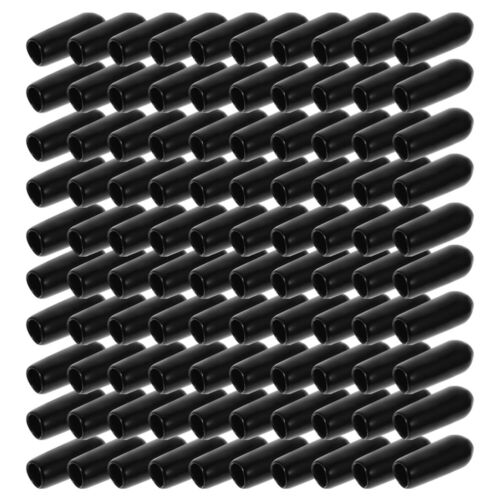  100 Pcs Black Hair Hoops DIY Accessories Headband Foot Cover - Picture 1 of 14