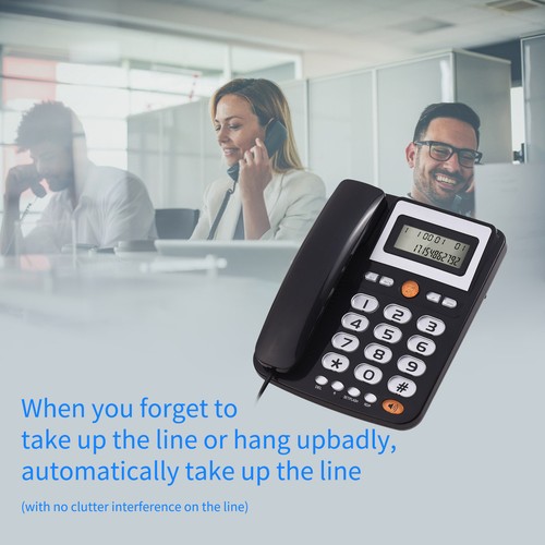 Desktop Corded Landline Phone Corded Telephone for Home Hotel Office Bank U1W7 - Bild 3 von 12