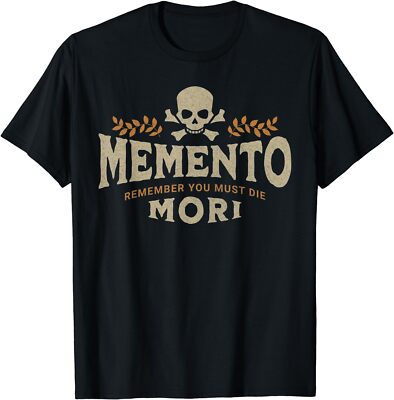 NEW LIMITED Memento Mori Catholic Latin Remember You Must Die T-Shirt