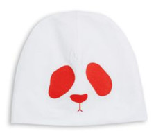 BRAND NEW W/TAGS Mini Rodini Reversible Panda Beanie (Red/Brown) 1676014142