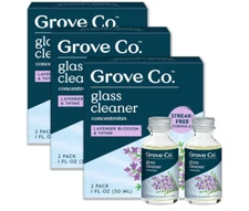 8 bottles Grove Co. Glass Cleaner Refill Concentrate Plant-Based Lavender Thyme