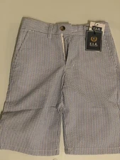 E. L.K Boy Blue White Stripe Short Size 10