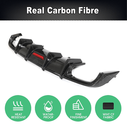 Difusor trasero de carbono difusor trasero para Audi A4 B9 Base parachoques 2017-19 - Imagen 6 de 11