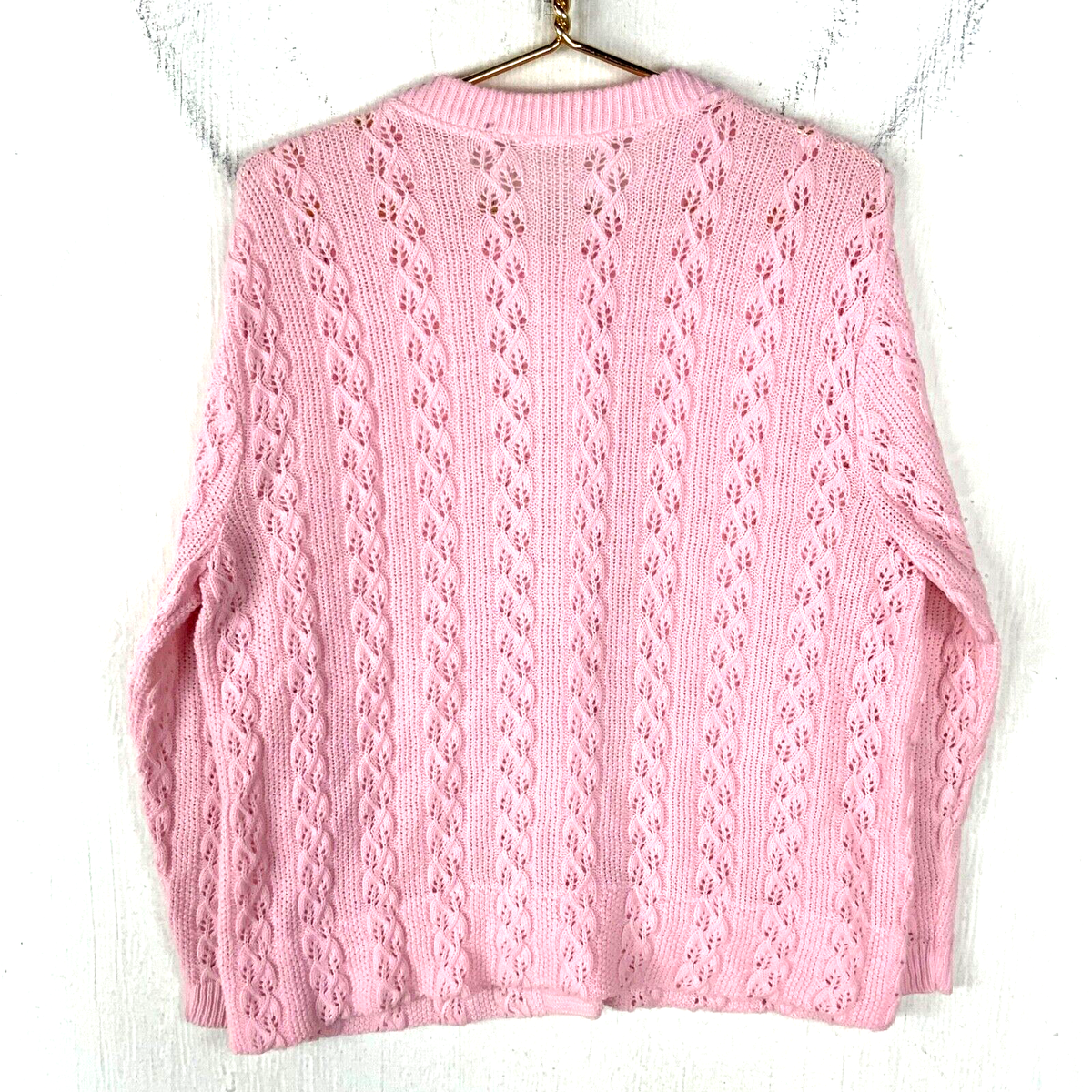 Vintage Grandma Knit Lace Cardigan Sweater Women's Medium Vintage Grandma Knit Lace Cardigan Sweater Women's Medium