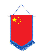 China Car / Wall Pennant With Colour Border Fantastic Souvenirs