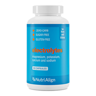 Ketoelektrolyte von Nutri-Align: Magnesium, Kalium, Kalzium, Natrium, 90 Kappen