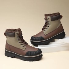 Men's Waterproof Snow Winter Insulated Outdoor Warm Non-slip Shoes US Size 8-13