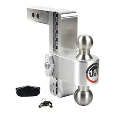 Weigh Safe 180 Turnover 8" Drop Dual Tow Ball Hitch with 2.5" Shaft LTB8-2.5