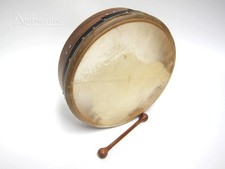 14" BENDIR TUNABLE GOATSKIN HEAD SHEESHAM TAMBOURINE FRAME DRUM w/ SNARE