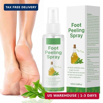 Foot Peeling Spray, Tea Tree Foot Exfoliator Spray, Vegan Botanicals, Moisturizi