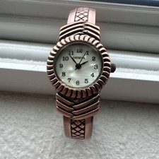 Geneva Etched Copper Tone Cuff Watch Water Resistant– Quartz