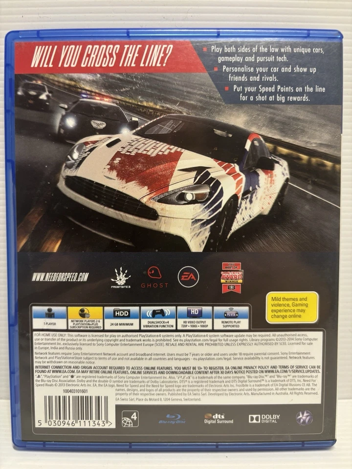 Need For Speed Rivals Sony PlayStation 4 PS4 Game Free Postage - Image 2 of 4
