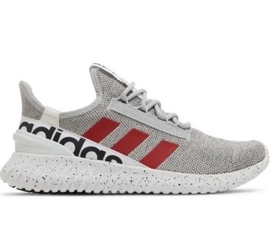 Adidas Kaptir 2.0 Grey Vivid Red Men s 6.5 Running Shoes   Cloudfoam Comfort