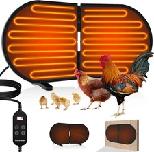 Large Chicken Coop Heater for Winter, 240 Watts Foldable Heat Black 