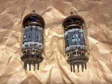 GE 5814A 12AU7 ECC82 Vacuum Tubes Matched Pair Used Tested Vintage Set of 2