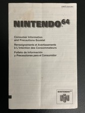 Consumer Information Precautions U/NUS-USA/CAN-1 N64 Nintendo 64 Insert Only