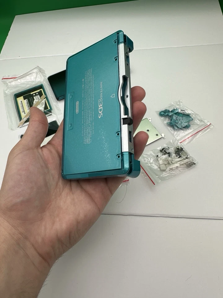 Full Housing Shell Case for Nintendo 3DS System Replacement Screen AQUA BLUE - Image 4 of 4