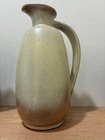 Frankoma 835 Beige Brown Ceramic Art Pottery Pitcher with Handle Matte Oval