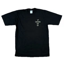 Vintage Y2K Dogtown Skateboards Black T-Shirt Surf Skate Tee Medium Back Hit