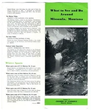 Missoula Montana Brochure & Map 1950 What to See and Do 