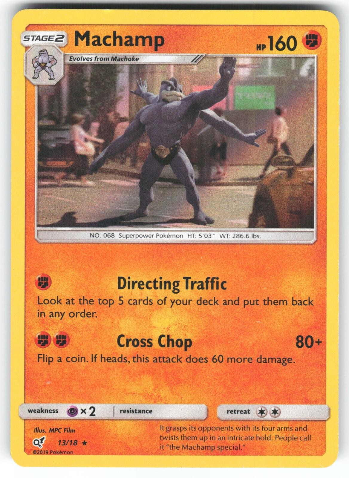 Machamp 13/18 Holo Detective Pikachu Pokemon