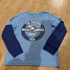 Jumping Beans- Blue Mickey Mouse Long Sleeve- Boys 7