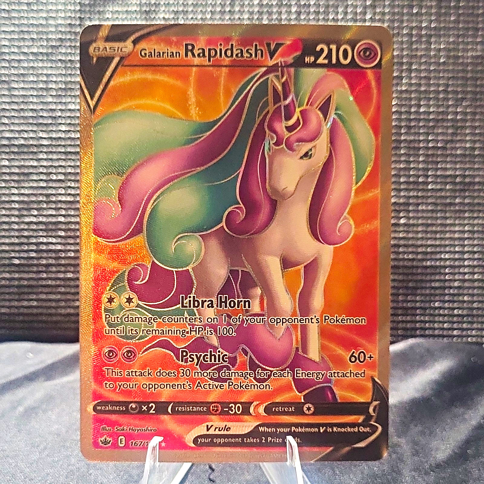 The Pokémon Company Galarian Rapidash V 167/198 SWSH06 Holo Ultra Rare EN 2021