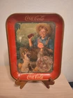 Vintage 1931 Original Coca-Cola Norman Rockwell A Boy And His Dog Metal Tray