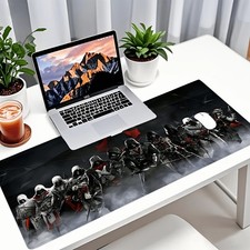 40 90cm XXL Gothic Stealth Character Mouse Pad - Large Ergonomic Desk Mat with N