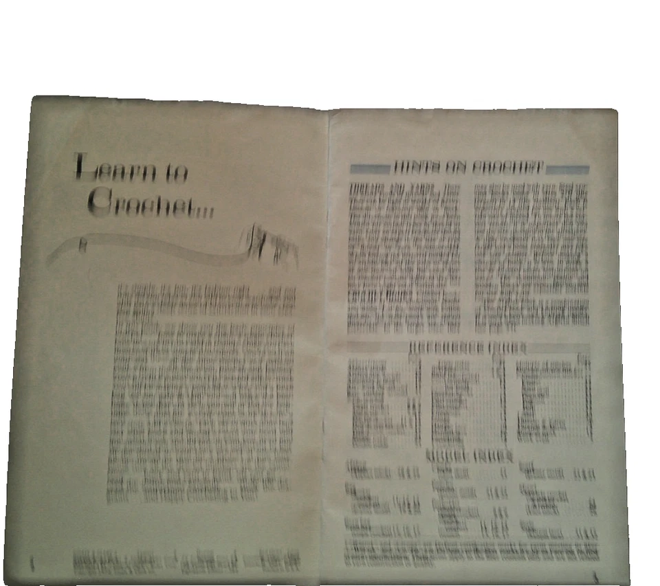 VTG Sold Learn To Crochet Coats & Clark - #210-B -Afghan, Bag, Bean Bag, Poncho - Image 2 of 3