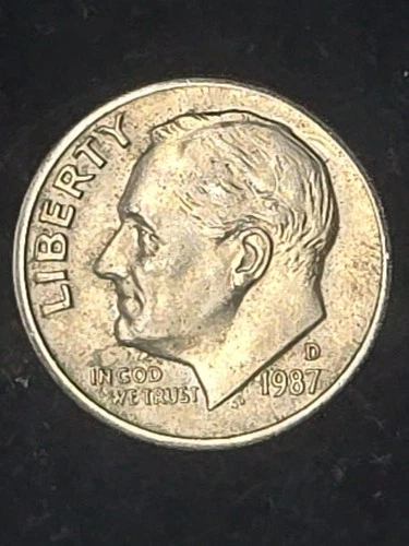 1987 D Roosevelt Dime Circulated