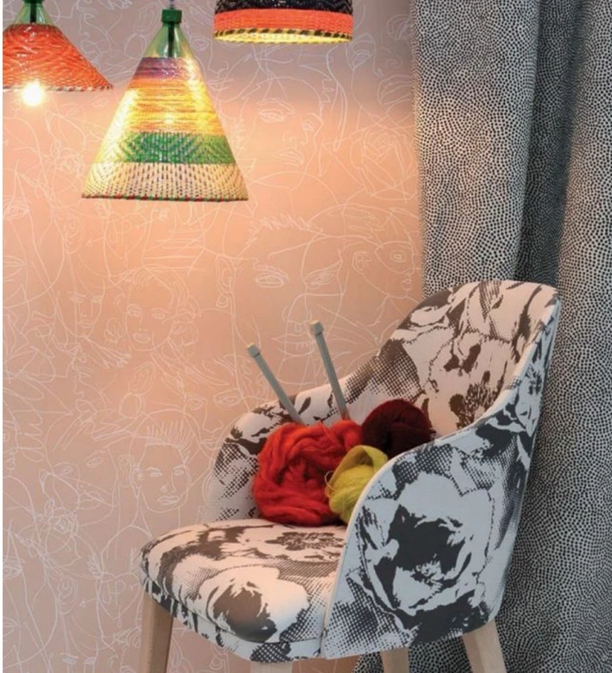 Juego de arte de papel tapiz plateado Jean-Paul Gaultier Lelievre 2 1984 Foto 2 de 4