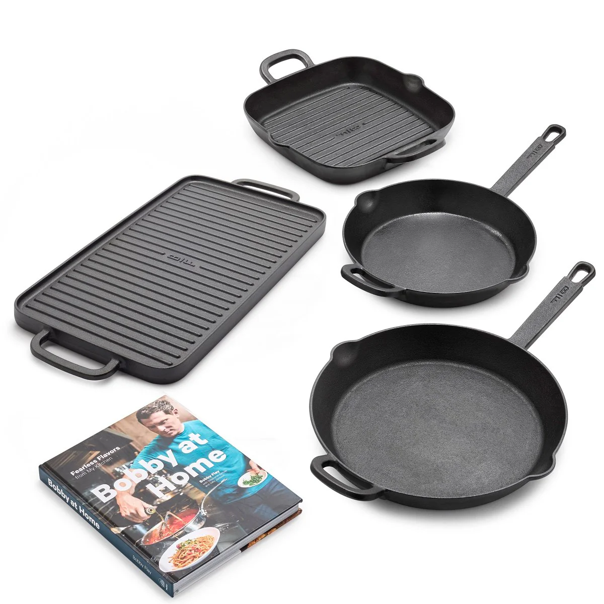 Bobby Flay By Greenpan 4-Piece Cast Iron Set | eBay