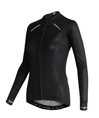 Funkier Odessa Ladies Summer Long Sleeve Jersey in Black X-Small - Imagen 1 de 4