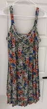 Wild Fable Floral Mini Dress Multicolored Cottagecore Spring Summer Sleeveless M