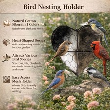 Lovely Metal Heart Pattern Bird Resting Area For Cage Enhancement And Play