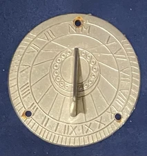 Vintage Stieff Pewter Williamsburg Portable Mini Sundial Paperweight