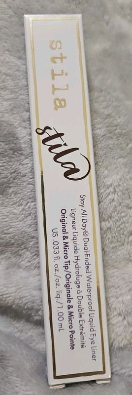 Stila Stay All Day Dual-Ended Waterproof Liquid Eye Liner Dk Brown  NIB