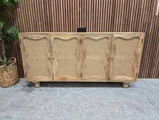 Boho Rattan & Mango Wood 4 Door Sideboard