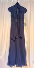 Cameron Blake Mother of the Bride Periwinkle Blue Beaded Dress NWT Size 6