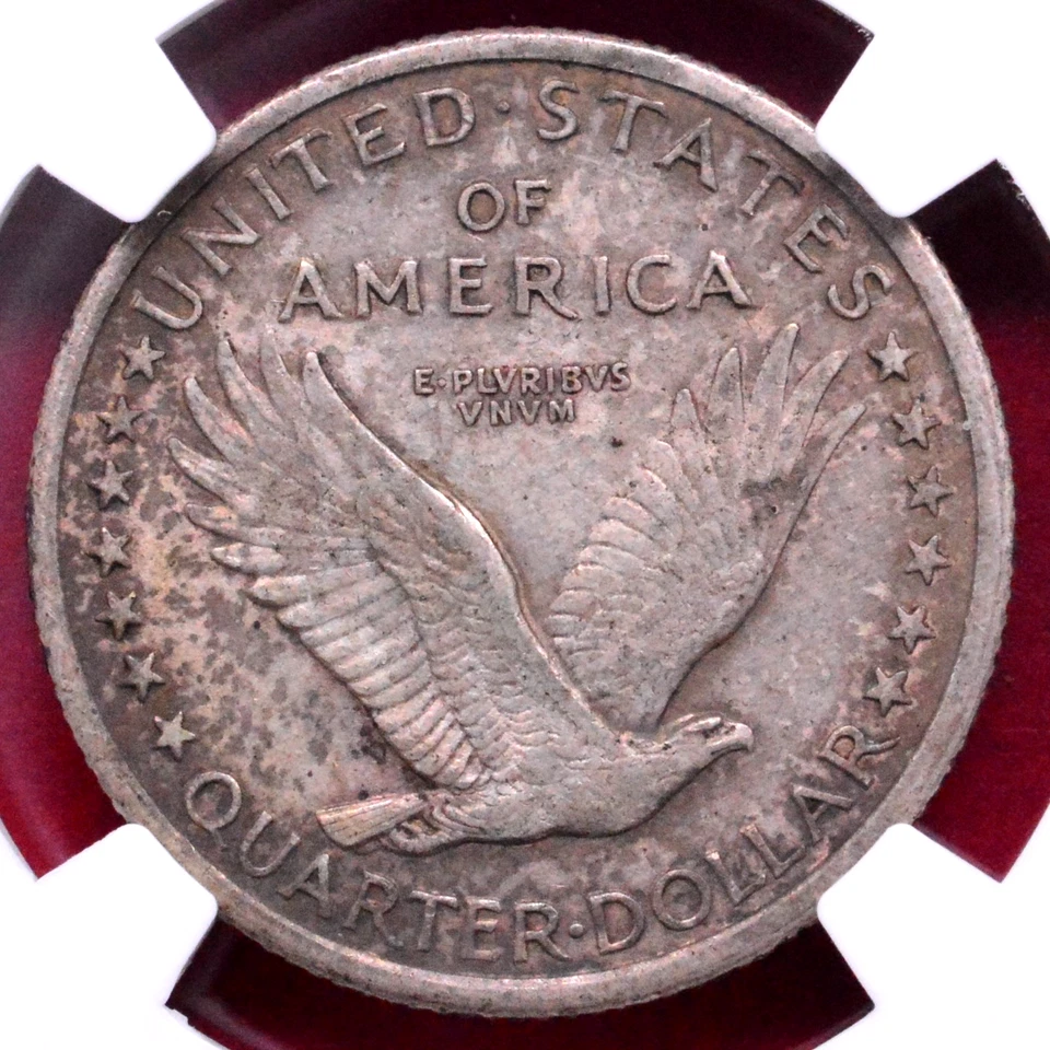 NGC AU! 1917 TYPE 1 STANDING LIBERTY QUARTER - Image 3 of 3