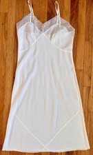 Vintage Ruth Barry Embroidered Top Full Slip Size 36 Acetate Crepe NEW Old Stock