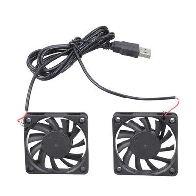 60x60x10mm Double Cooling Fan USB Powered 11.5CFM Airflow Fan For PC Case
