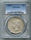 1934 S Peace Silver Dollar PCGS F 15