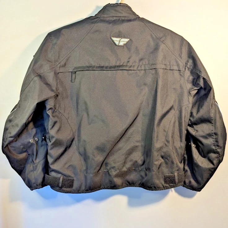 Jaqueta de Motoqueiro Acolchoada FLY RACING 3X Preta - Forro Térmico, Almofadas COMO NOVA - Imagem 3 de 4