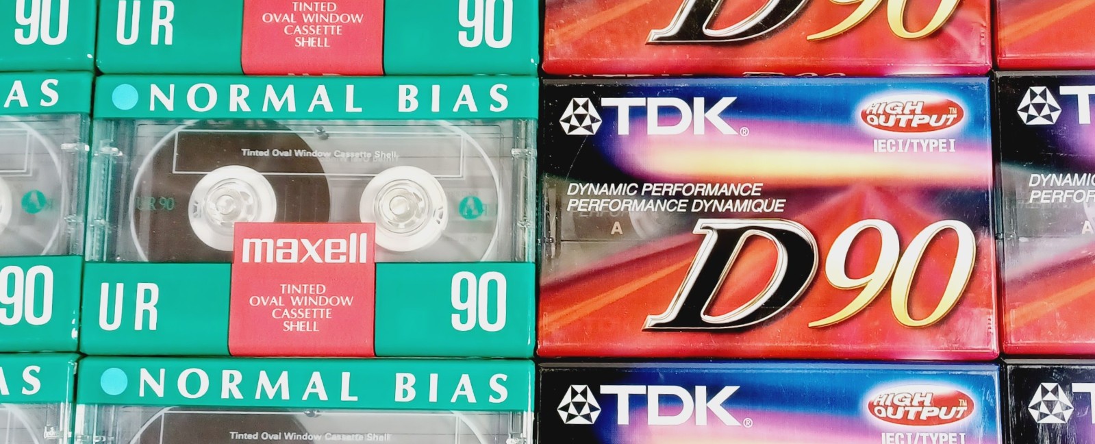 Maxell UR 90 TDK D-90 IECI Type I Normal Bias Blank Audio Cassettes NEW UNOPENED