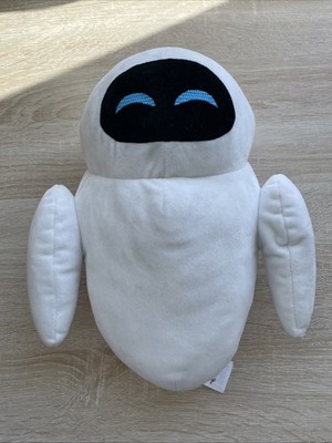 Disney Parks Wall-E Eve Eva Squinting Eyes Plush Robot White Stuffed Pixar 12 