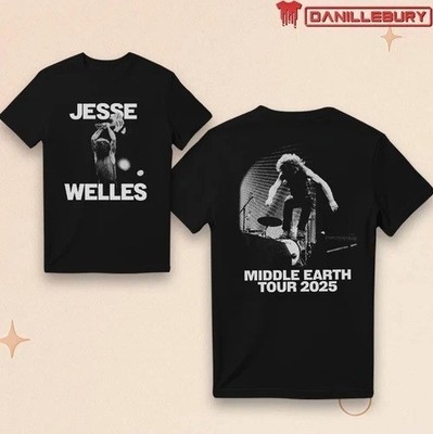 Jesse Welles Middle Earth Tour 2025 T-Shirt ALl sizes