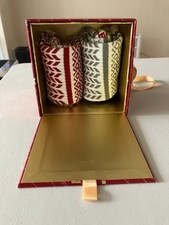 Bombas Women Half Calf Holiday Socks 2 Pairs White Sage  Ivory Red in Box Small